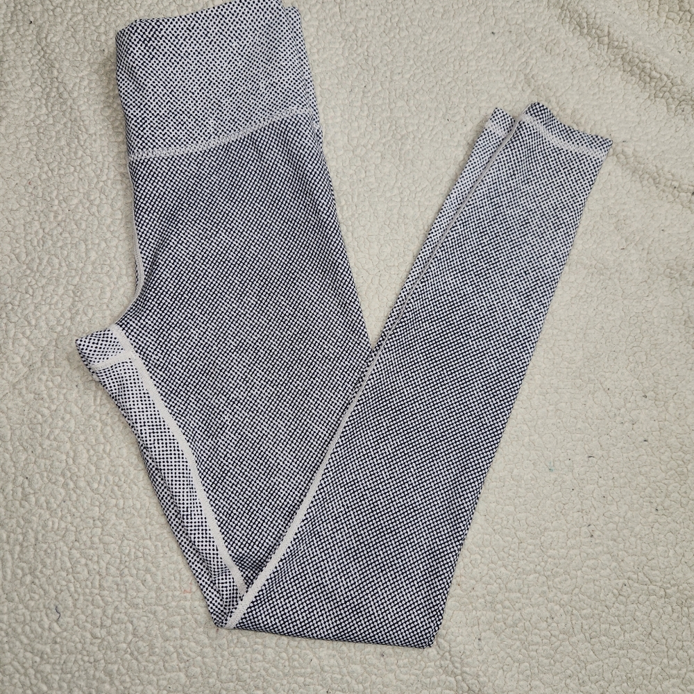Zyia White With Black Dot Leggings Light N Tight Women's Size 4 Tummy‎ Control - Picture 2 of 8
